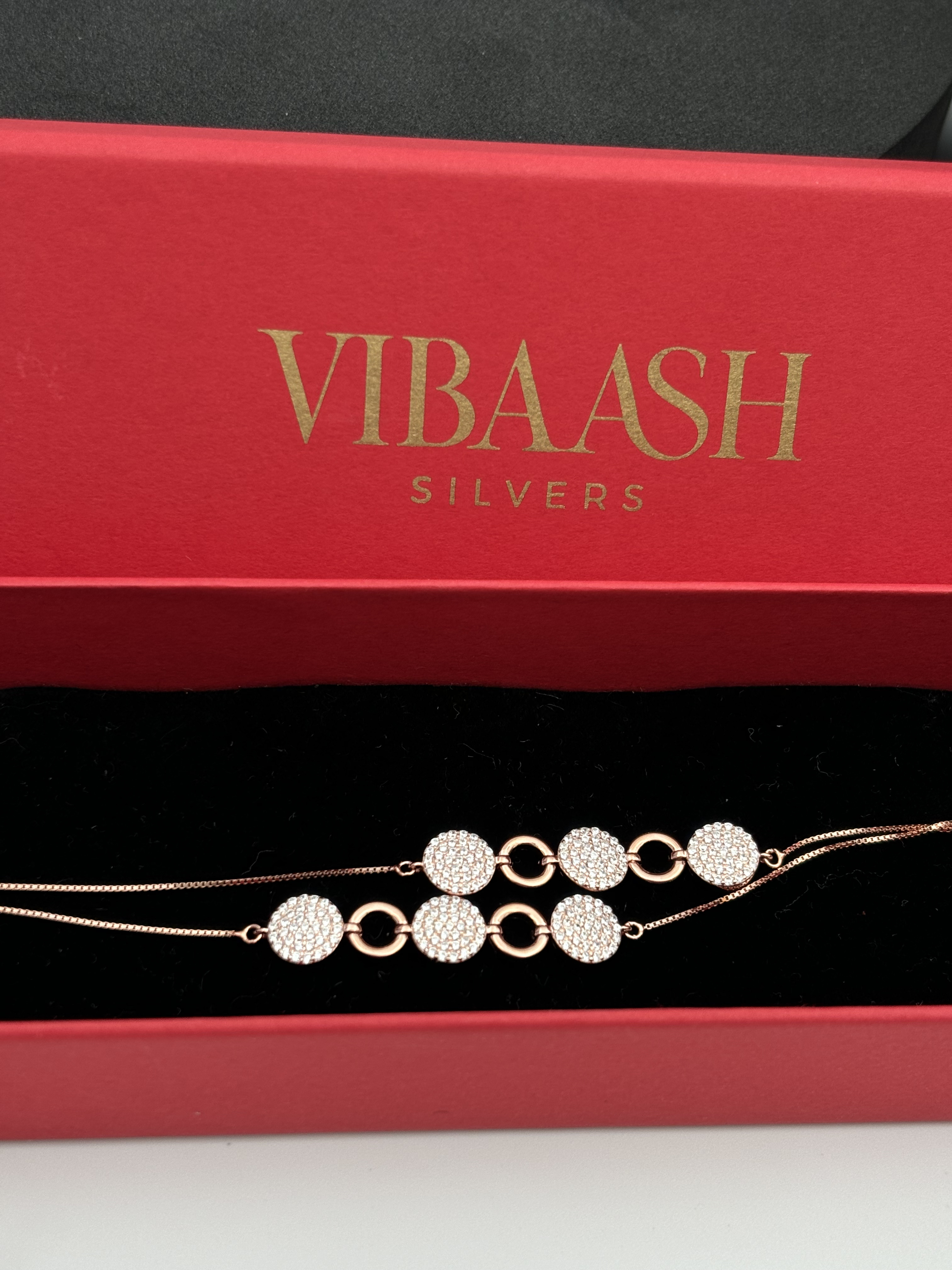 Rose Gold Pave Circle Leg Chain