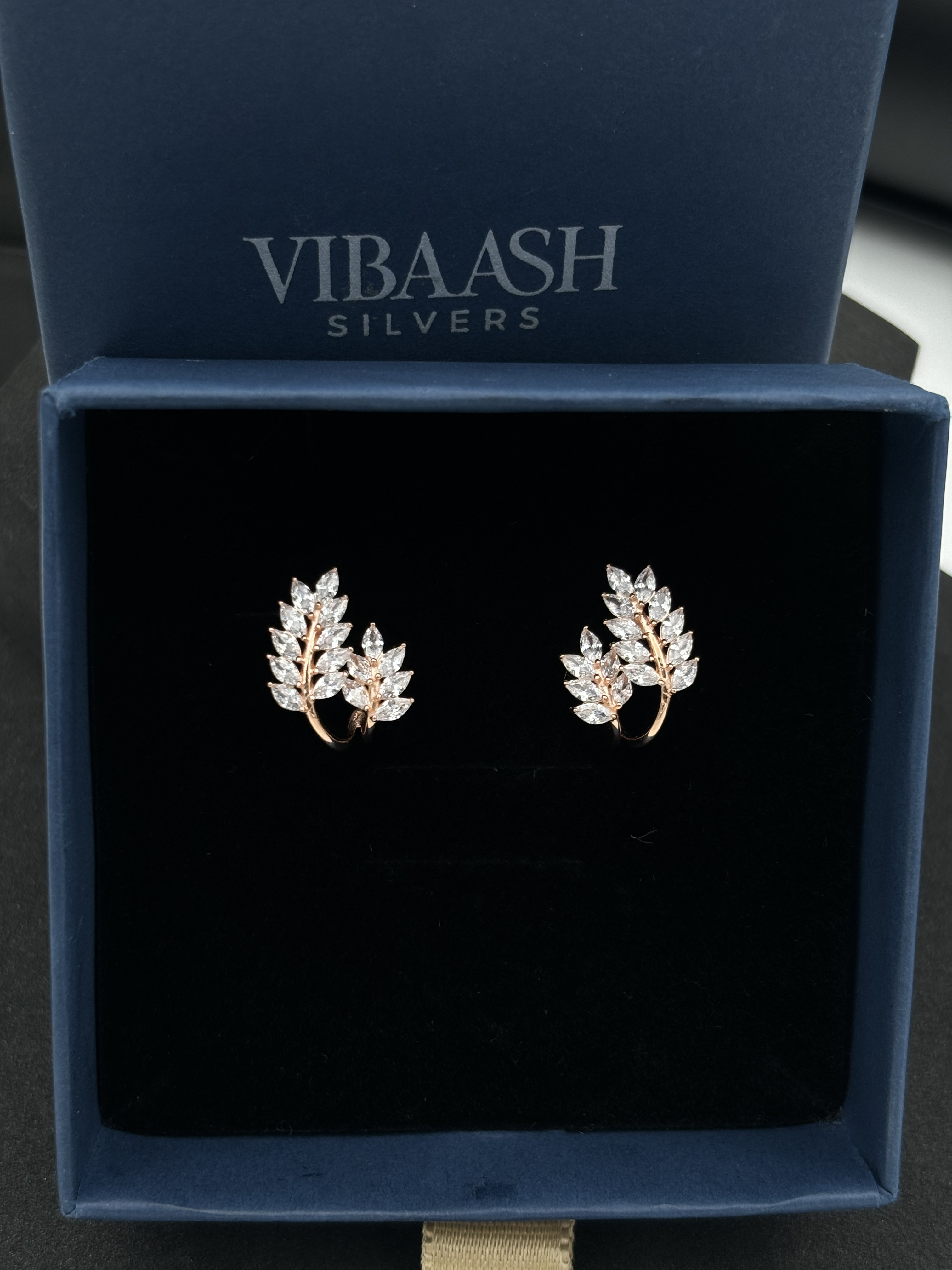 Leaf Whisper Cuff Earrings