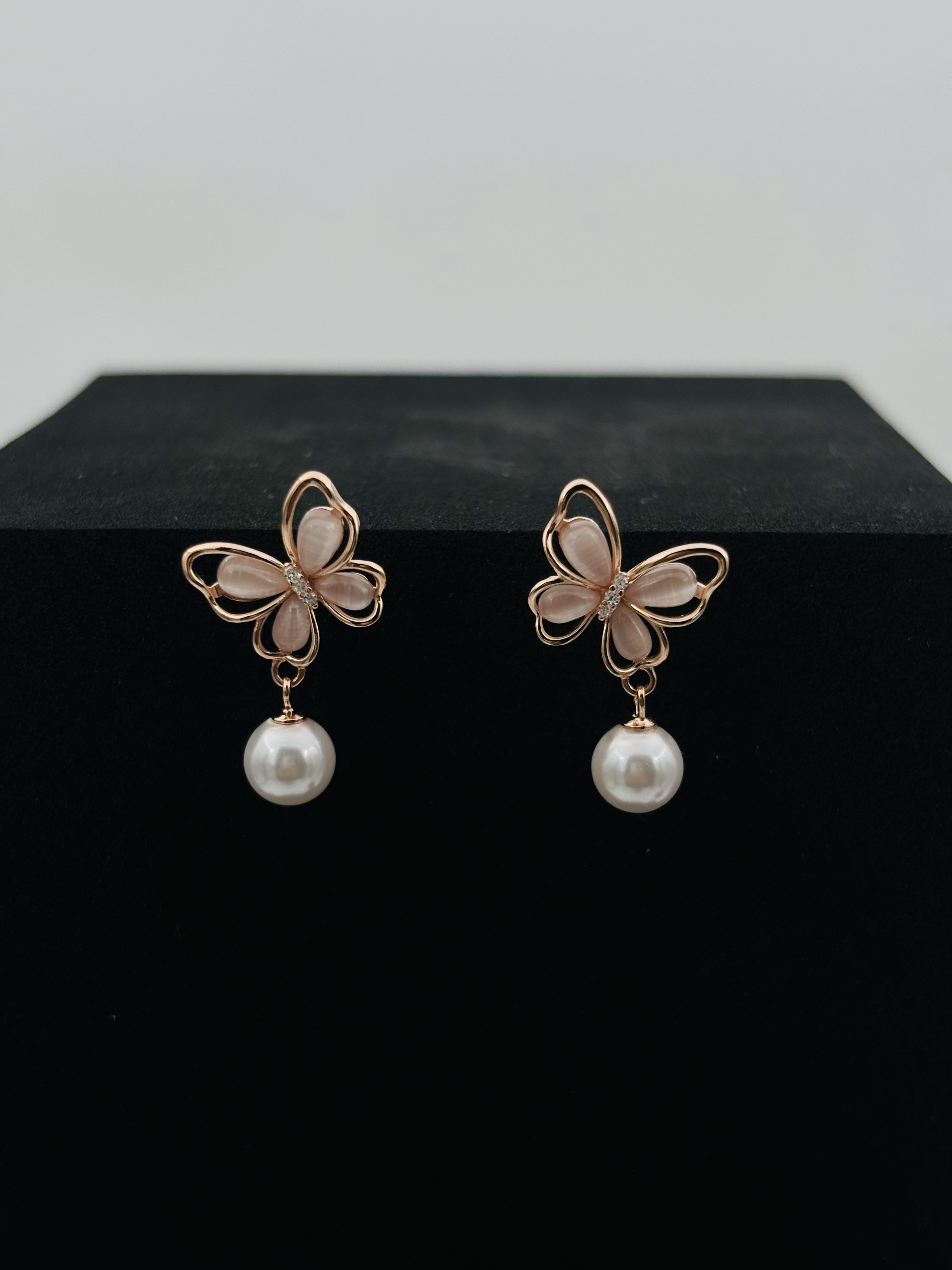 Celestial Butterfly Pearl Earrings.